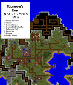 Overview of Buccaneer's Den in Ultima VII