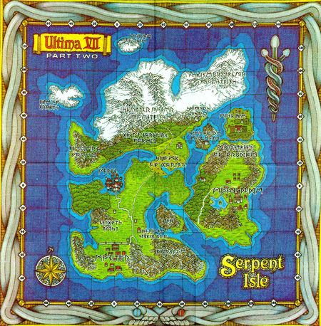 Ultima VII Part Two Map Of Serpent Isle - The Codex Of Ultima Wisdom, A ...