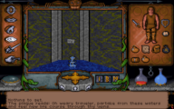 A healing fountain in Ultima Underworld