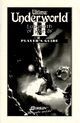 Black and white cover of the "Ultima Underworld II Player's Guide", depicting an adventurer holding what appears to be a magic staff as monster at the edge of the view close in on him.