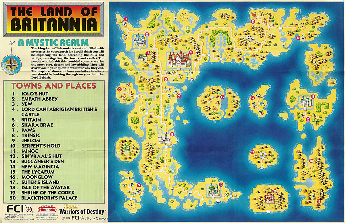 NES map for Ultima V - The Codex of Ultima Wisdom, a wiki for Ultima ...