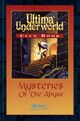 Scan of the cover of the Ultima Underworld Clue Book, depicting an adventurer descending a flight of dungeon stairs, with an armoured monster at the bottom, in the foreground.