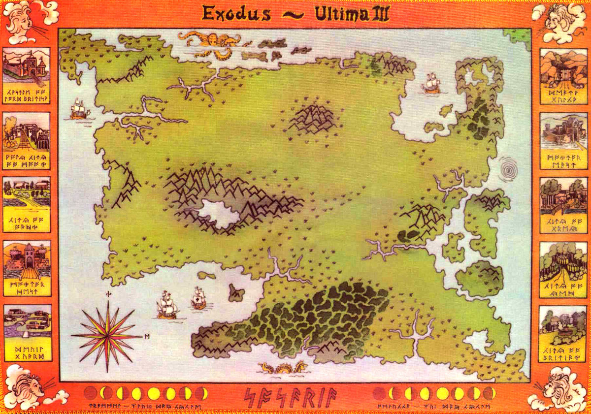 Ultima III map of Sosaria - The Codex of Ultima Wisdom, a wiki for ...