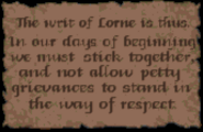 The writ of Lorne from the Pocket PC version