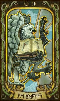 The Griffon, Ace of Books Tarot Card