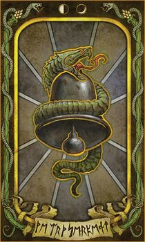 The Earth Serpent, Ace of Bells Tarot Card