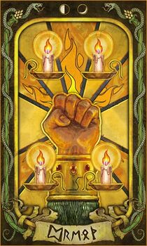 Strength: The Four of Candles Card